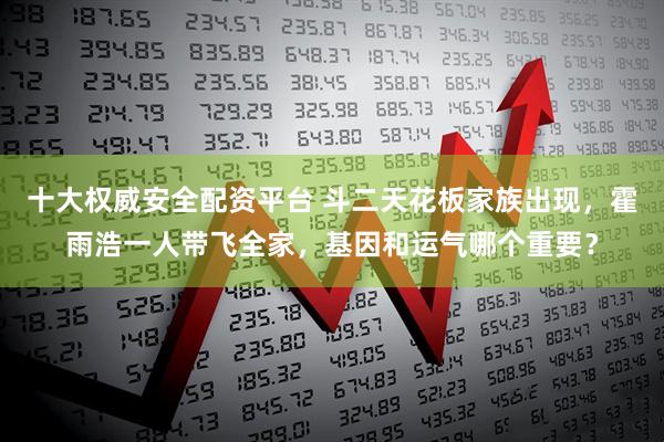 十大权威安全配资平台 斗二天花板家族出现，霍雨浩一人带飞全家，基因和运气哪个重要？